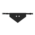 Black dog bandana with adjustable straps on a white background